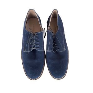 Banana Republic Mens Blue Lace Up Suede Oxford Dress Shoes Size 12
